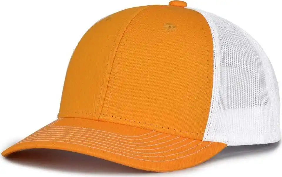The Game Gb452e Everyday Trucker Cap - Athletic Gold White - 6 7/8’’ - 7 5/8’’