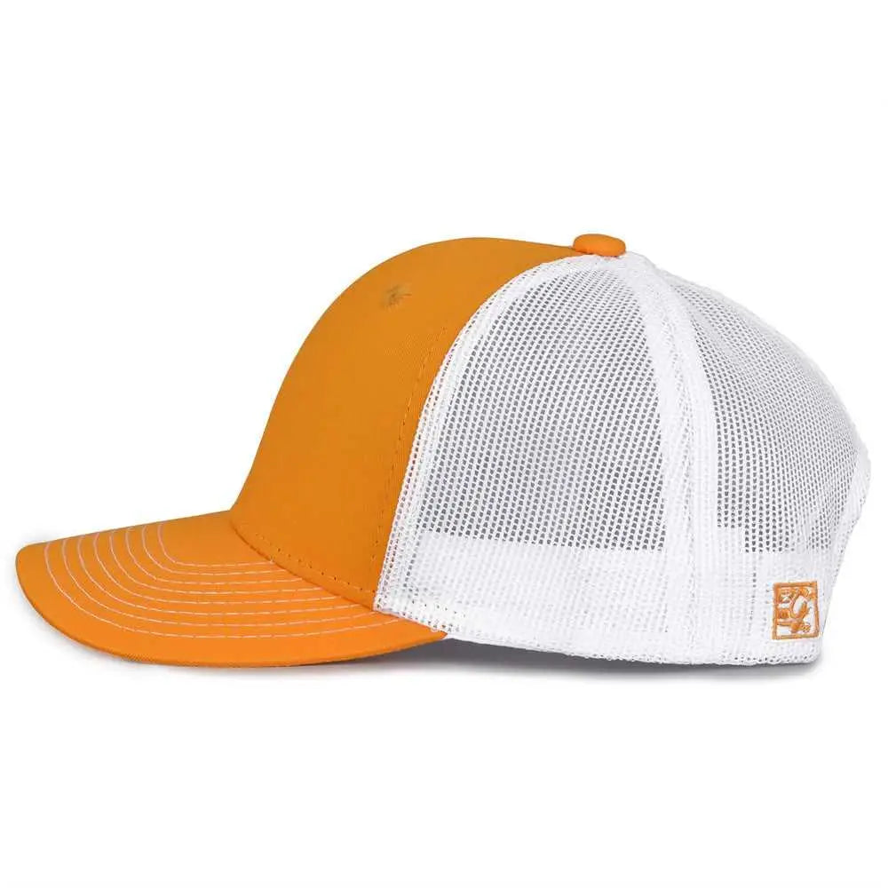 The Game Gb452e Everyday Trucker Cap - Athletic Gold White