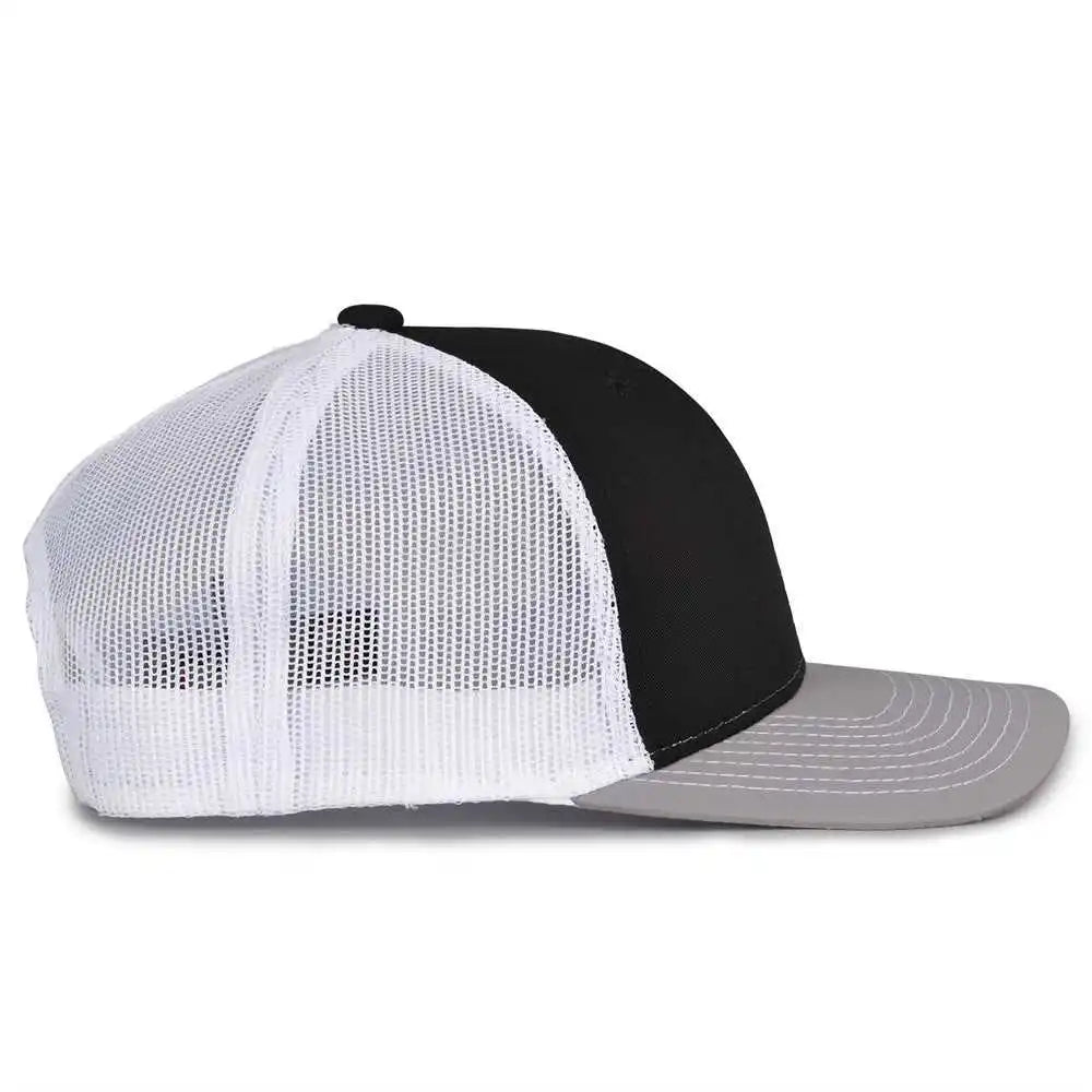 The Game Gb452e Everyday Trucker Cap Black Gray White / 6 7/8’’ 7 5/8’’
