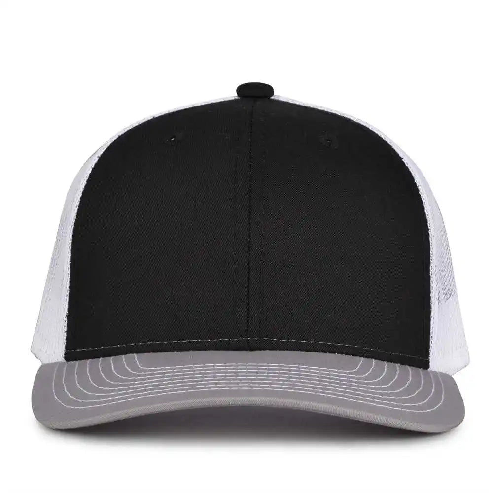 The Game Gb452e Everyday Trucker Cap Black Gray White / 6 7/8’’ 7 5/8’’