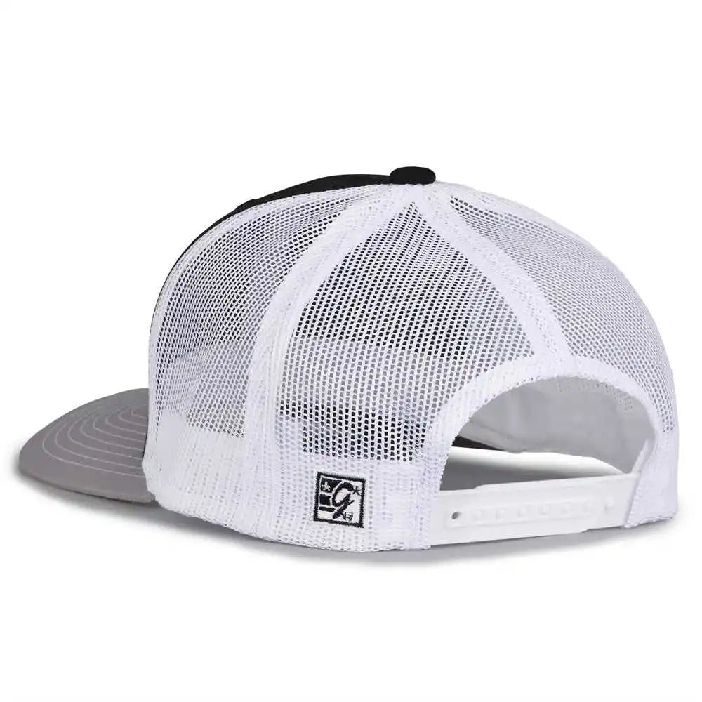 The Game Gb452e Everyday Trucker Cap Black Gray White / 6 7/8’’ 7 5/8’’