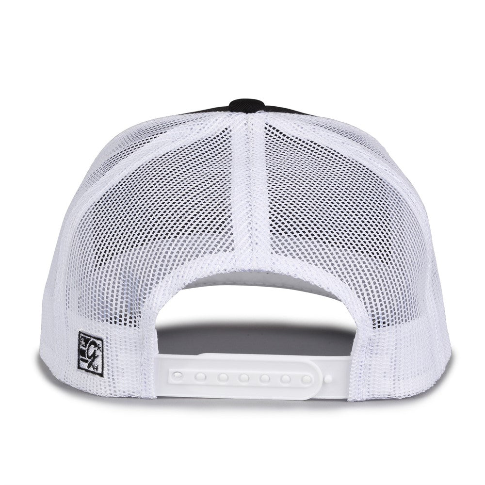 The Game Gb452e Everyday Trucker Cap - Black Gray White