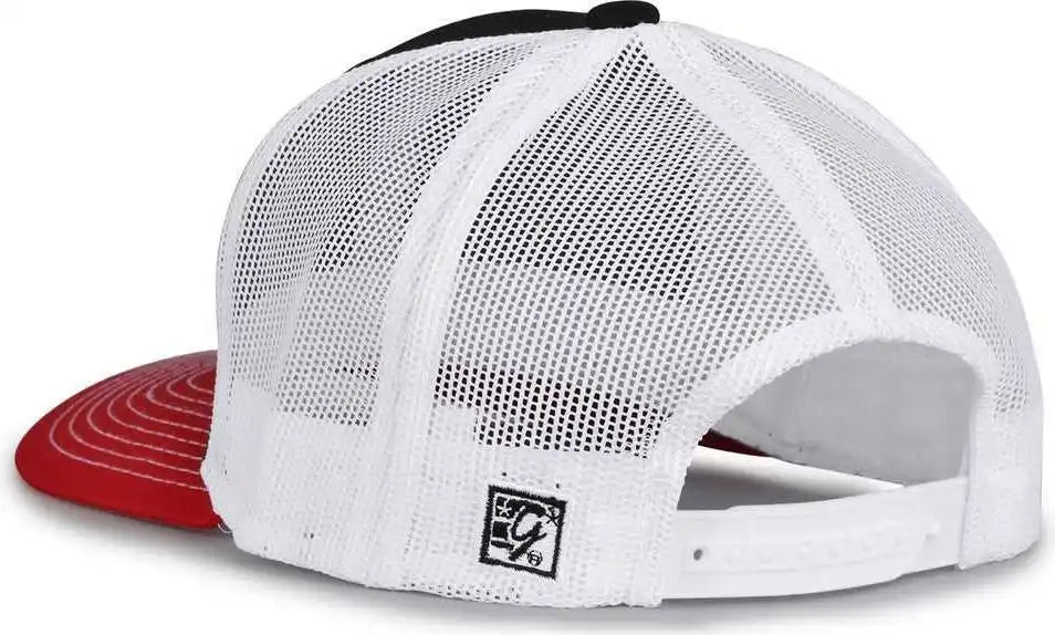 The Game Gb452e Everyday Trucker Cap Black Red / 6 7/8’’ 7 5/8’’
