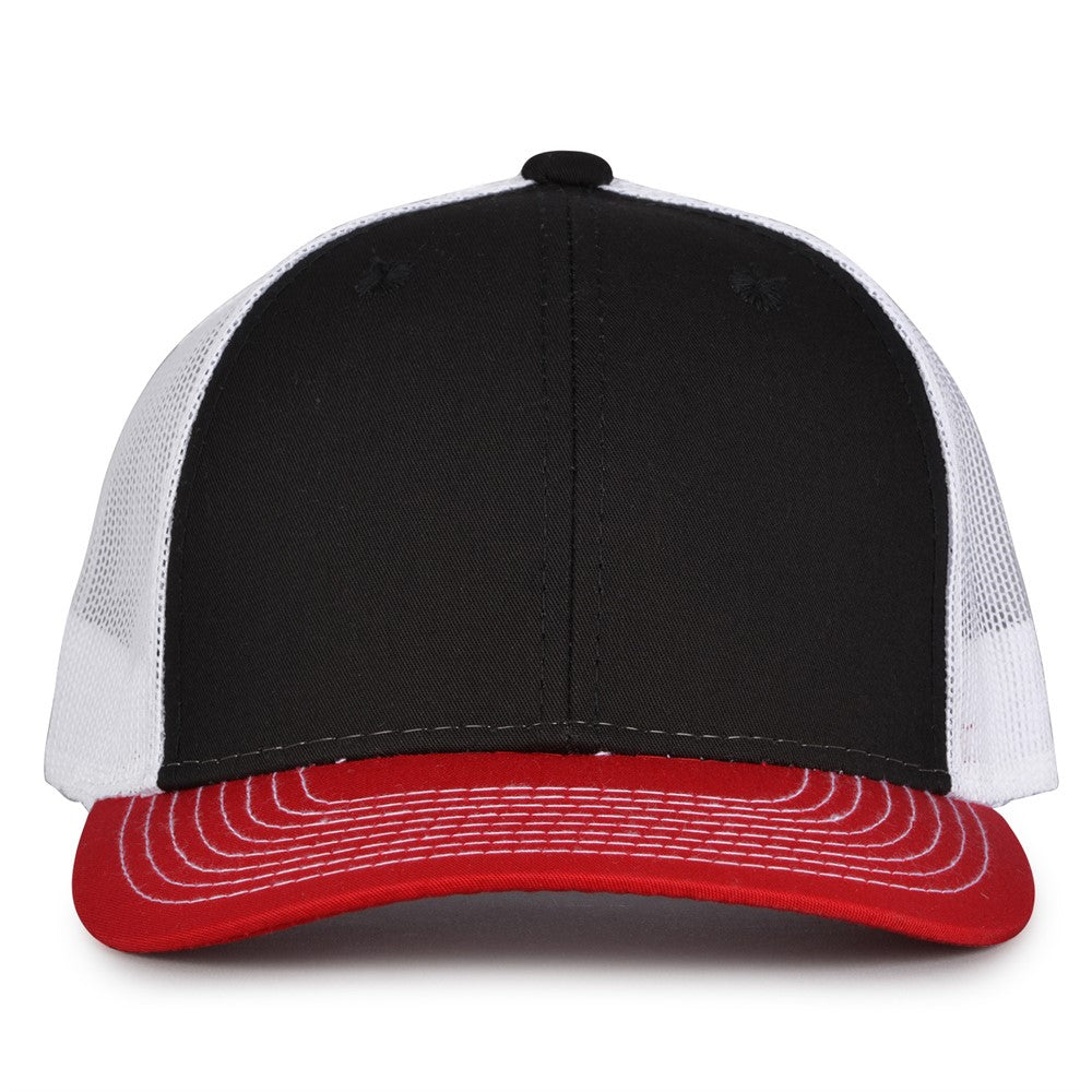 The Game Gb452e Everyday Trucker Cap - Black Red