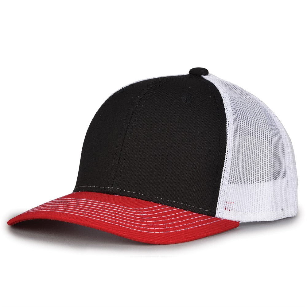The Game Gb452e Everyday Trucker Cap - Black Red