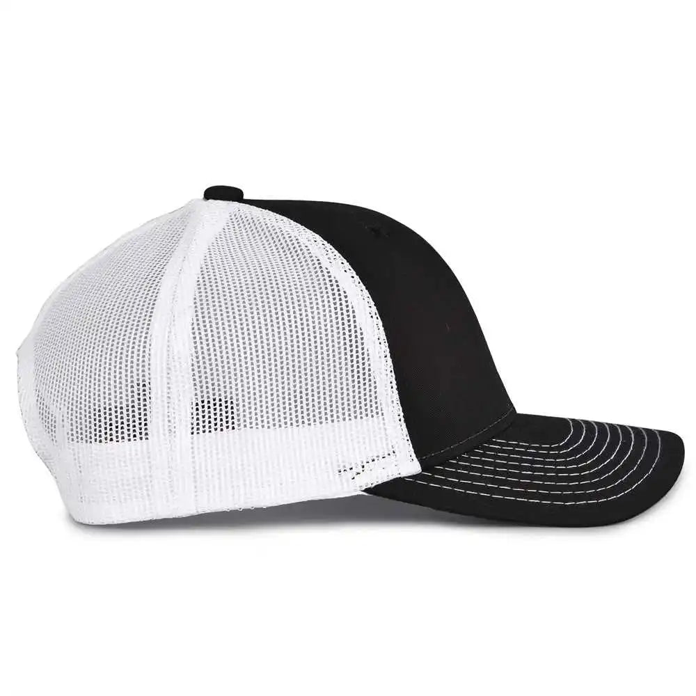 The Game Gb452e Everyday Trucker Cap Black White / 6 7/8’’ 7 5/8’’