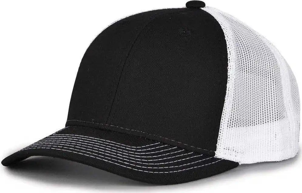 The Game Gb452e Everyday Trucker Cap Black White / 6 7/8’’ 7 5/8’’