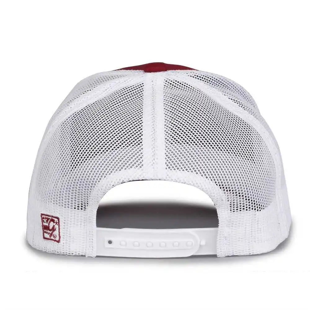 The Game Gb452e Everyday Trucker Cap Cardinal White / 6 7/8’’ 7 5/8’’