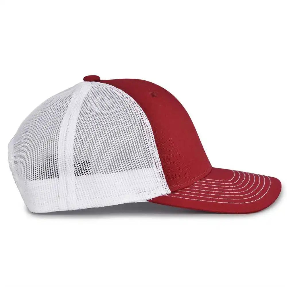 The Game Gb452e Everyday Trucker Cap Cardinal White / 6 7/8’’ 7 5/8’’