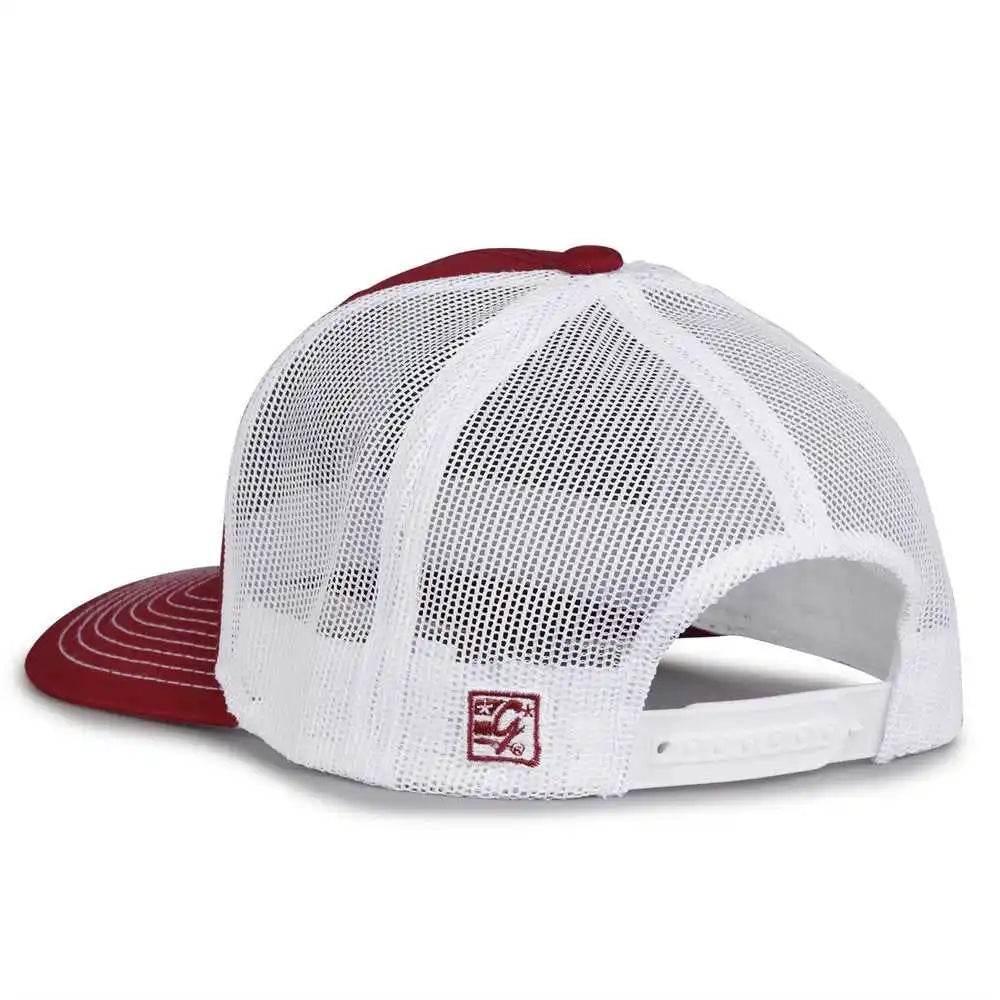 The Game Gb452e Everyday Trucker Cap Cardinal White / 6 7/8’’ 7 5/8’’