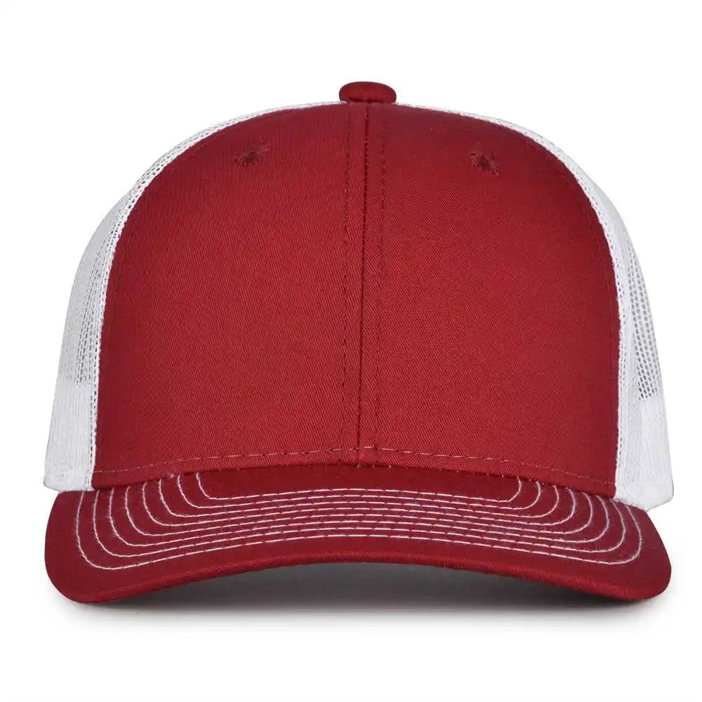 The Game Gb452e Everyday Trucker Cap Cardinal White / 6 7/8’’ 7 5/8’’