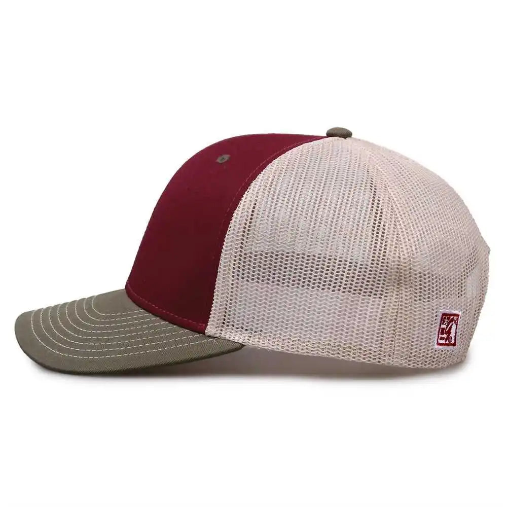 The Game Gb452e Everyday Trucker Cap Cinnamon Olive Stone Maroon Gray / 6 7/8’’ 7 5/8’’