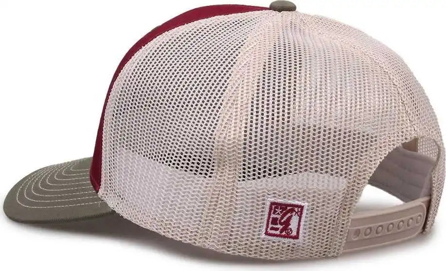 The Game Gb452e Everyday Trucker Cap Cinnamon Olive Stone Maroon Gray / 6 7/8’’ 7 5/8’’