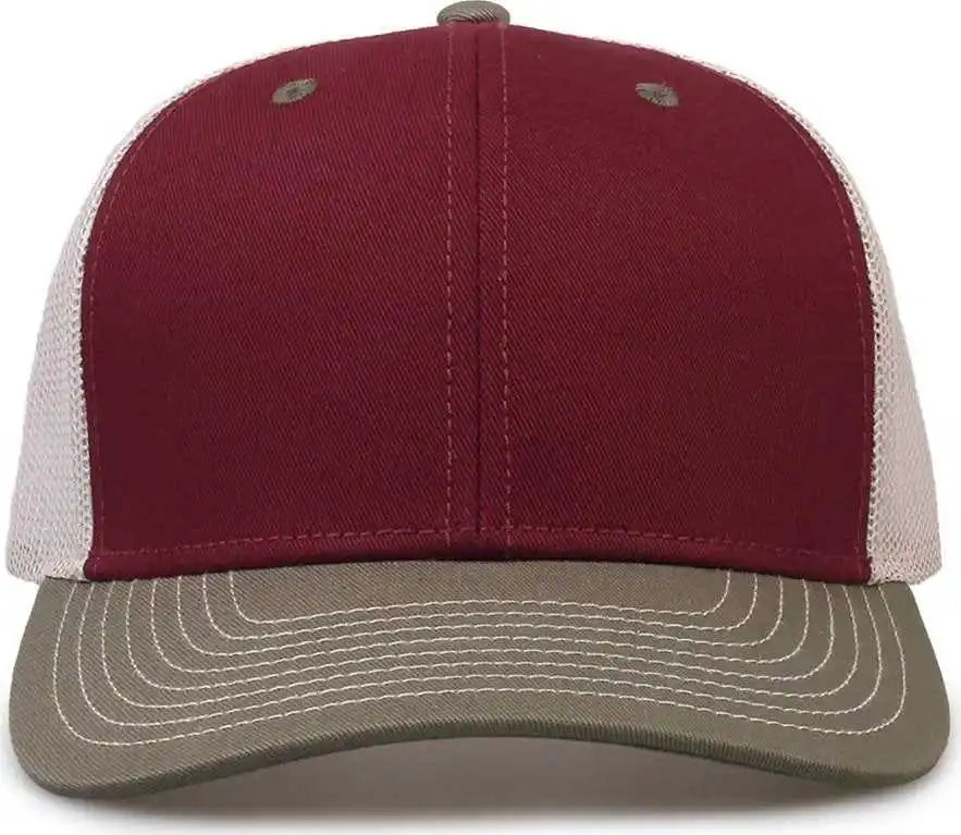 The Game Gb452e Everyday Trucker Cap Cinnamon Olive Stone Maroon Gray / 6 7/8’’ 7 5/8’’