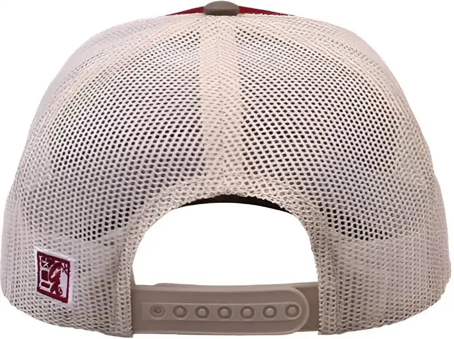 The Game Gb452e Everyday Trucker Cap - Cinnamon Red/ Olive Green/ Stone - 6 7/8’’ - 7 5/8’’