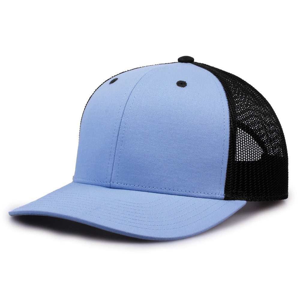 The Game Gb452e Everyday Trucker Cap - Columbia Blue Black