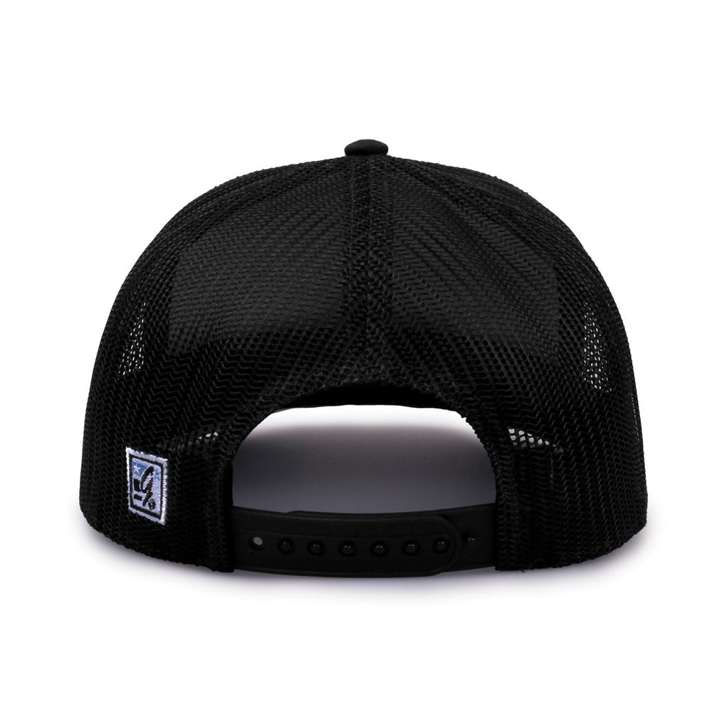 The Game Gb452e Everyday Trucker Cap - Columbia Blue Black