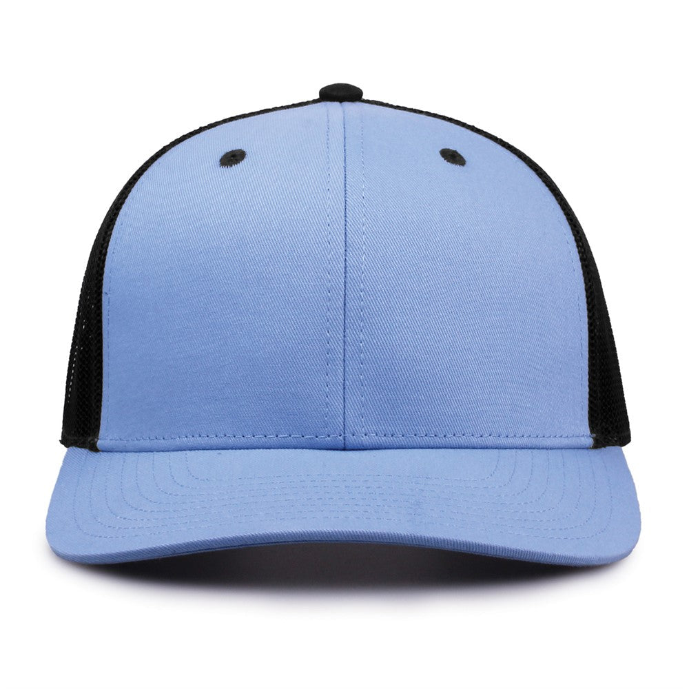 The Game Gb452e Everyday Trucker Cap - Columbia Blue Black