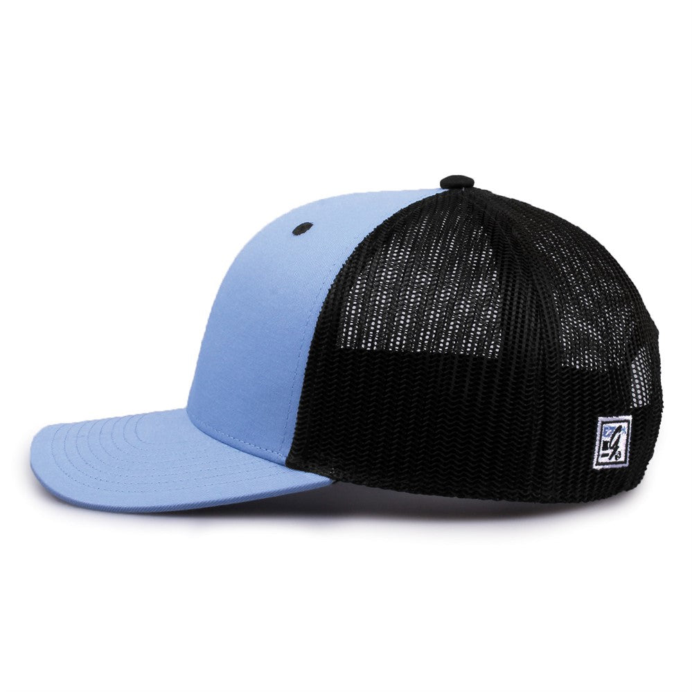 The Game Gb452e Everyday Trucker Cap - Columbia Blue Black
