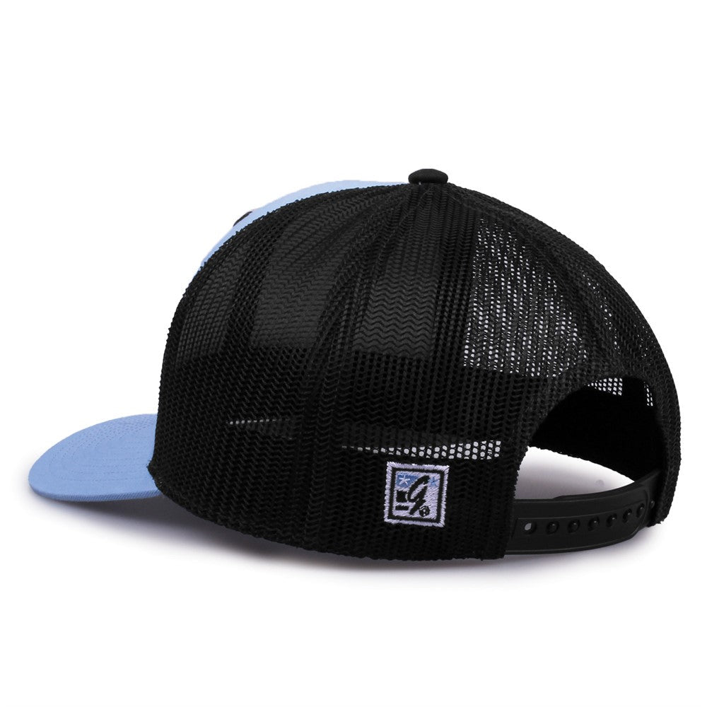 The Game Gb452e Everyday Trucker Cap - Columbia Blue Black