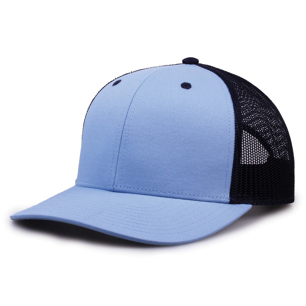 The Game Gb452e Everyday Trucker Cap - Columbia Blue Navy