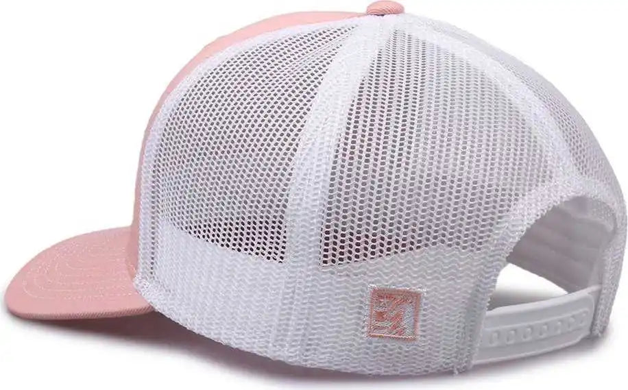 The Game Gb452e Everyday Trucker Cap Creamsicle White Pink / 6 7/8’’ 7 5/8’’