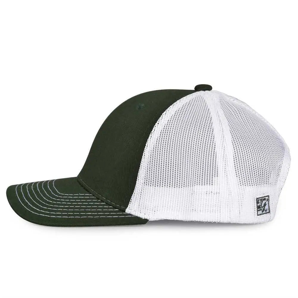 The Game Gb452e Everyday Trucker Cap - Dark Green White