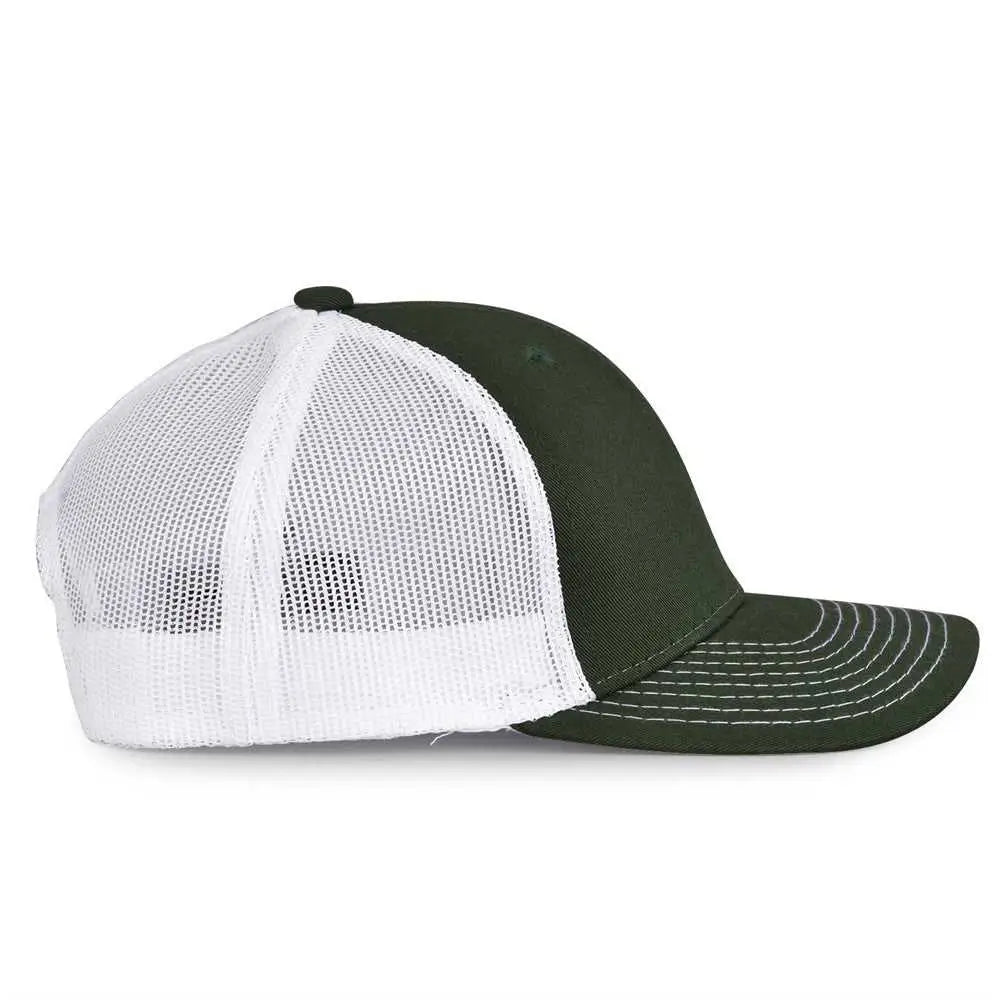 The Game Gb452e Everyday Trucker Cap - Dark Green White
