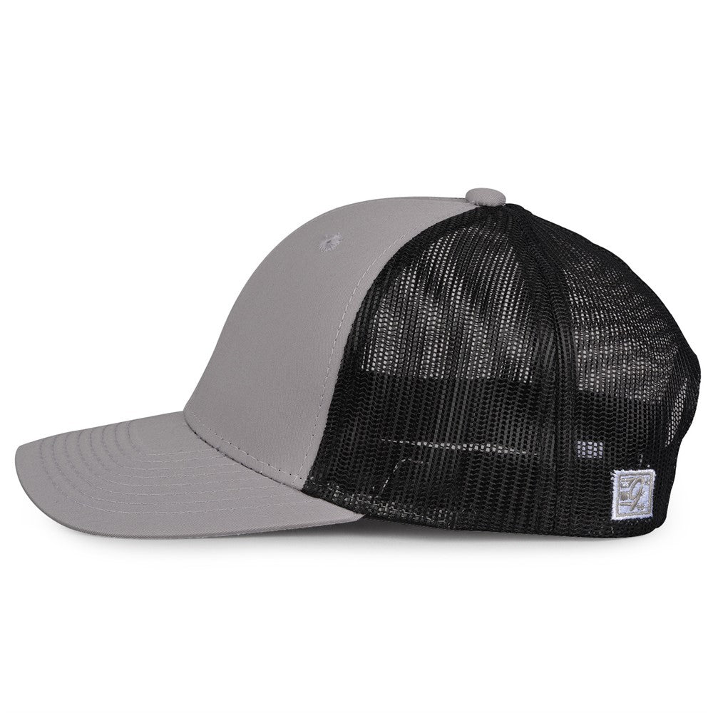 The Game Gb452e Everyday Trucker Cap - Gray Black