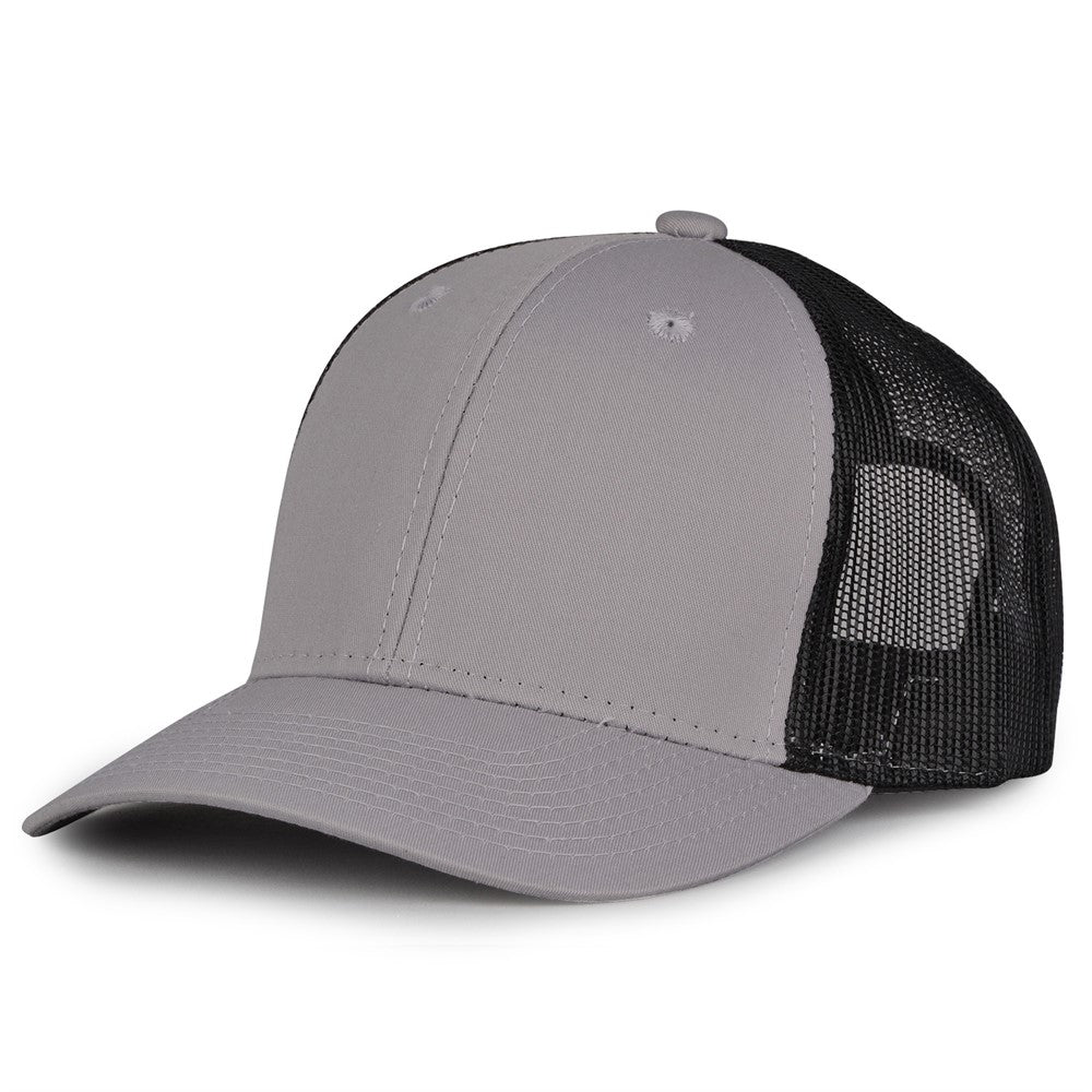 The Game Gb452e Everyday Trucker Cap - Gray Black