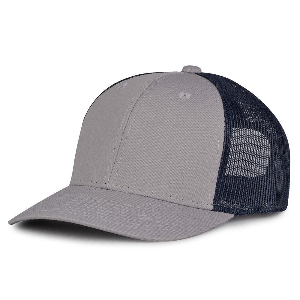 The Game Gb452e Everyday Trucker Cap - Gray Navy