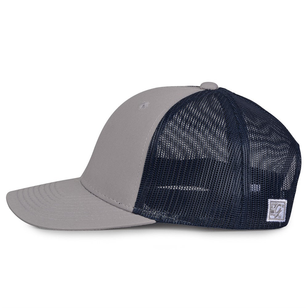 The Game Gb452e Everyday Trucker Cap - Gray Navy