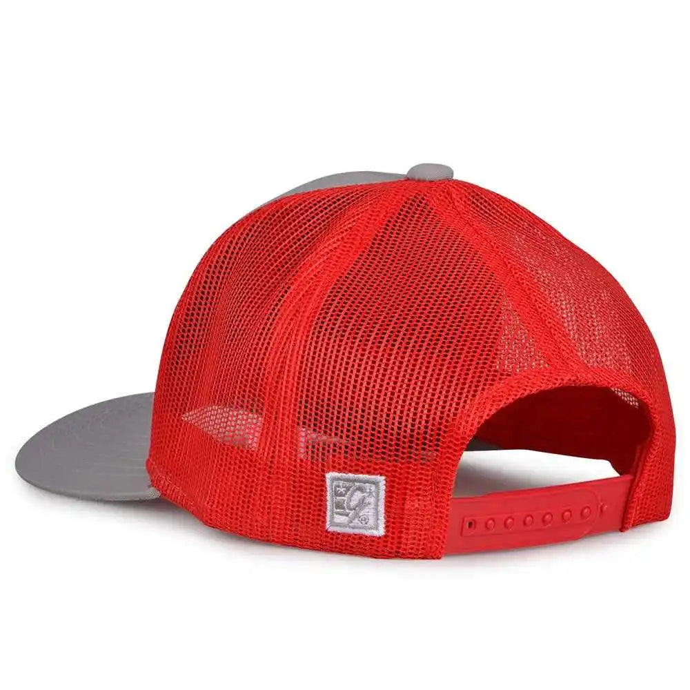 The Game Gb452e Everyday Trucker Cap Gray Red / 6 7/8’’ 7 5/8’’
