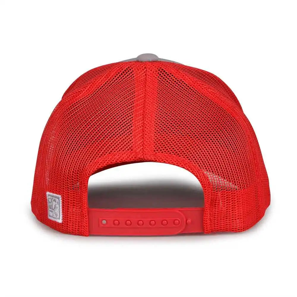 The Game Gb452e Everyday Trucker Cap Gray Red / 6 7/8’’ 7 5/8’’
