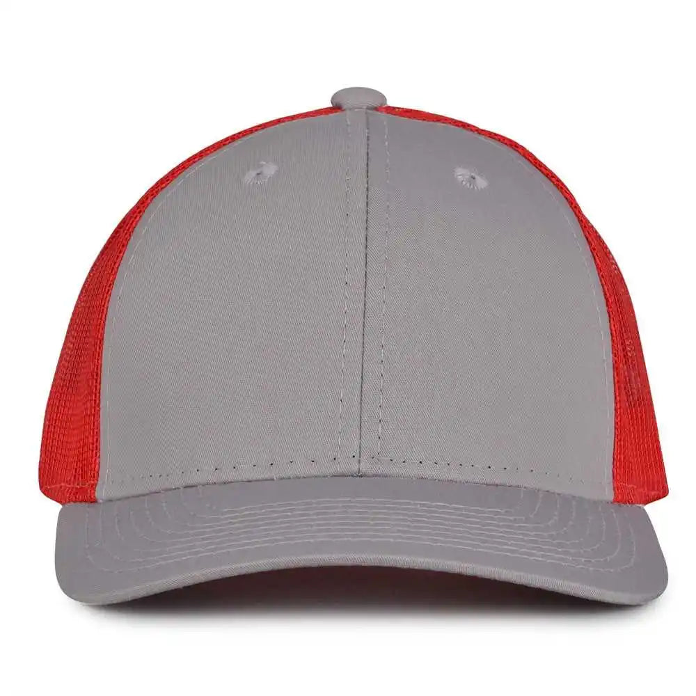 The Game Gb452e Everyday Trucker Cap Gray Red / 6 7/8’’ 7 5/8’’