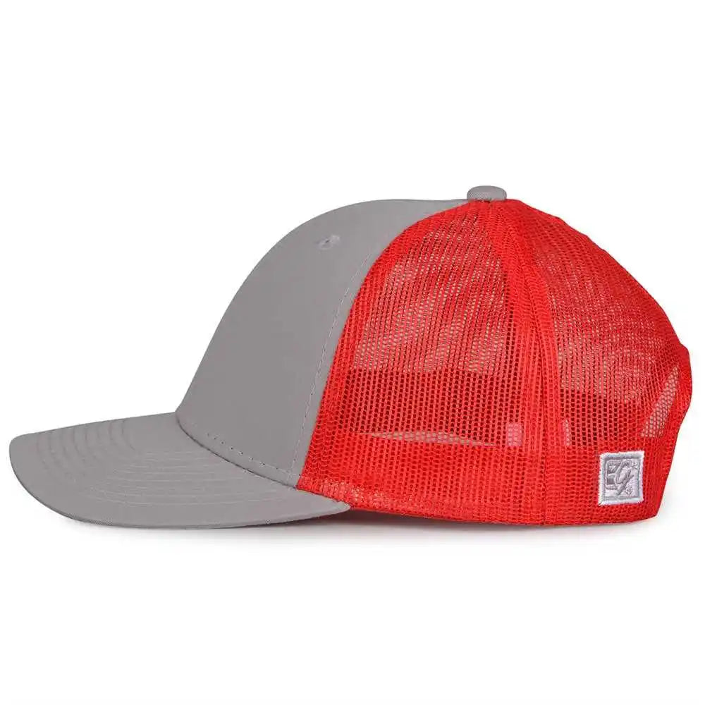 The Game Gb452e Everyday Trucker Cap Gray Red / 6 7/8’’ 7 5/8’’