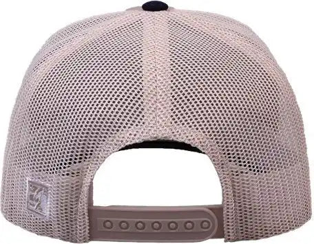 The Game Gb452e Everyday Trucker Cap - Khaki/ Navy/ Stone - 6 7/8’’ - 7 5/8’’