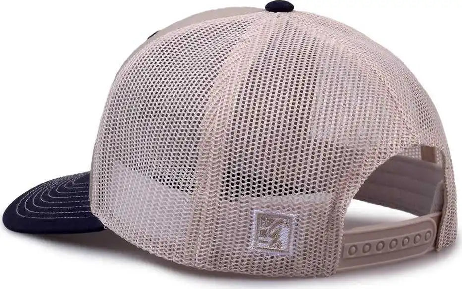 The Game Gb452e Everyday Trucker Cap Khaki Navy Stone Gray / 6 7/8’’ 7 5/8’’