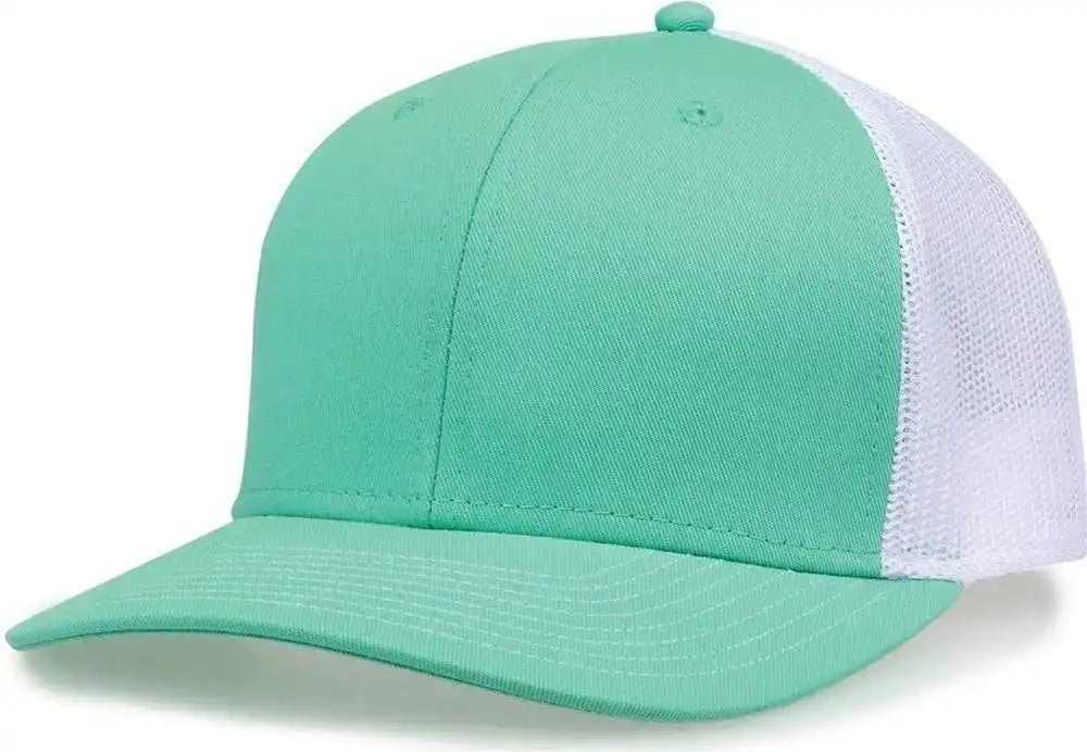 The Game Gb452e Everyday Trucker Cap - Light Green White