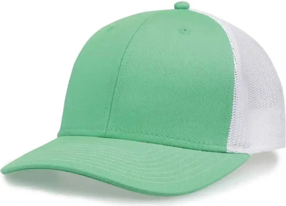 The Game Gb452e Everyday Trucker Cap - Light Green White - Mint / 6 7/8’’ - 7 5/8’’