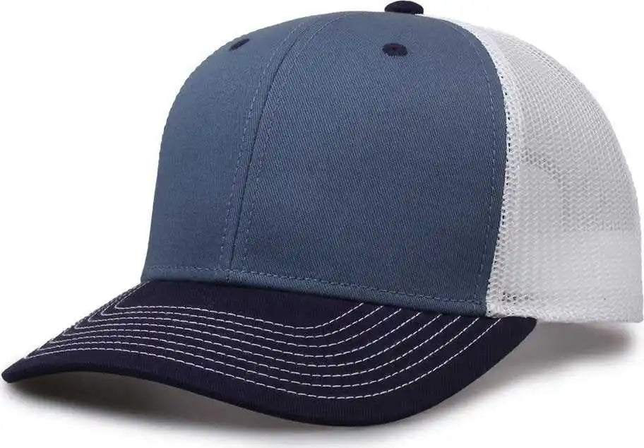 The Game Gb452e Everyday Trucker Cap Marine Navy White Blue / 6 7/8’’ 7 5/8’’