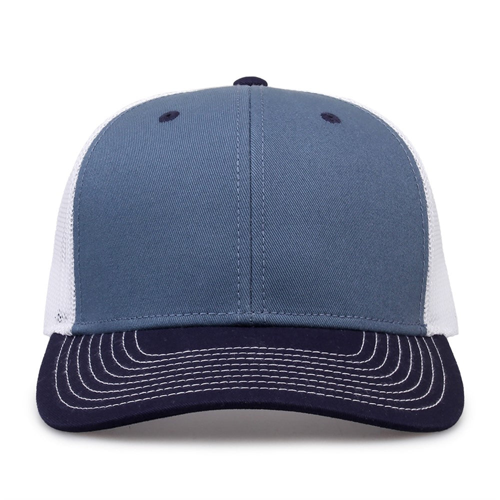 The Game Gb452e Everyday Trucker Cap - Marine Navy White