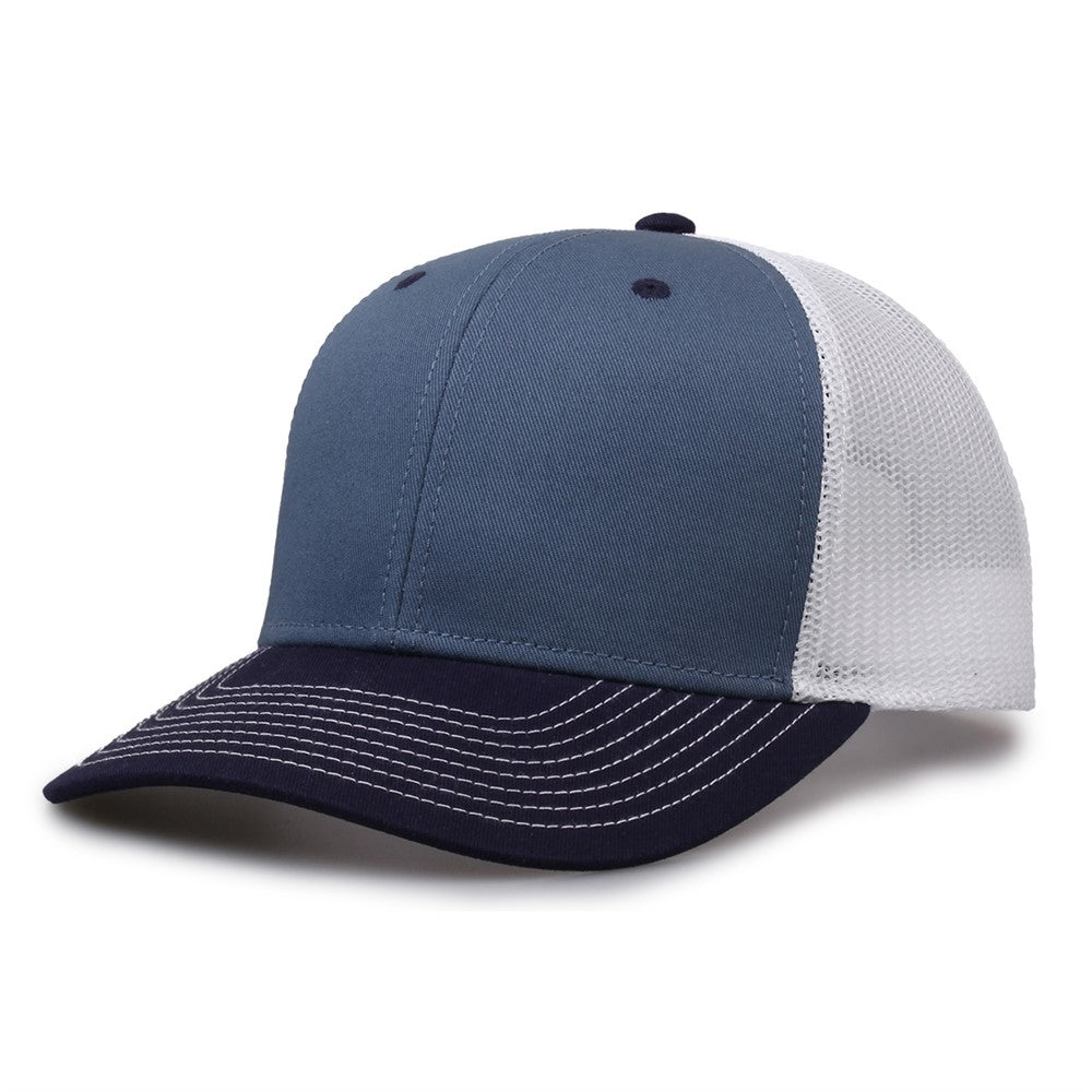 The Game Gb452e Everyday Trucker Cap - Marine Navy White