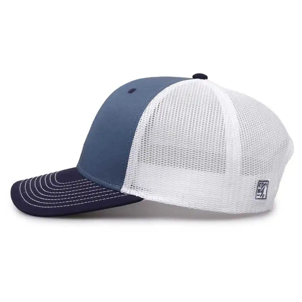 The Game Gb452e Everyday Trucker Cap Marine Navy White Blue / 6 7/8’’ 7 5/8’’