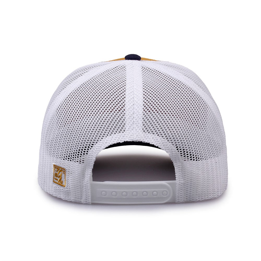 The Game Gb452e Everyday Trucker Cap - Mustard Navy White