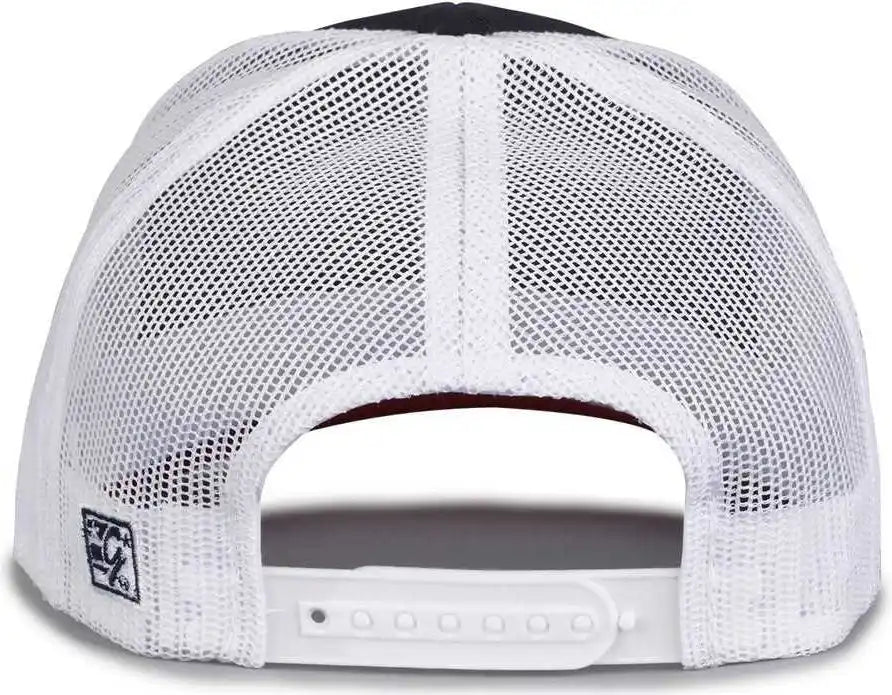 The Game Gb452e Everyday Trucker Cap - Navy Red - 6 7/8’’ - 7 5/8’’