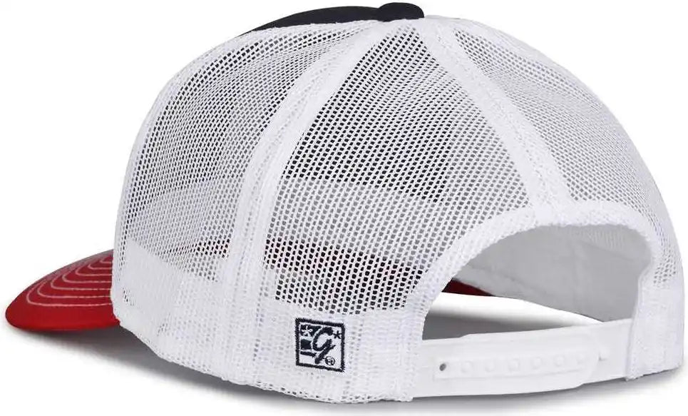 The Game Gb452e Everyday Trucker Cap - Navy Red - 6 7/8’’ - 7 5/8’’