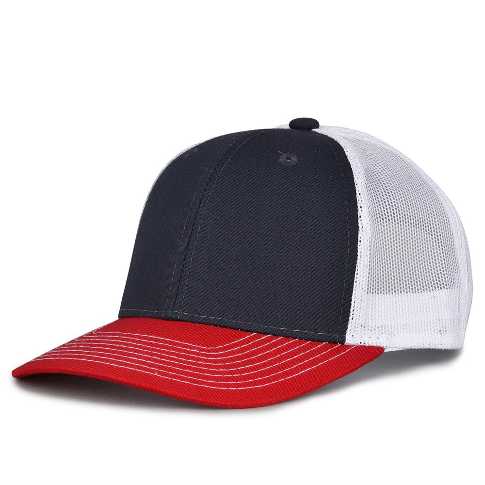 The Game Gb452e Everyday Trucker Cap - Navy Red