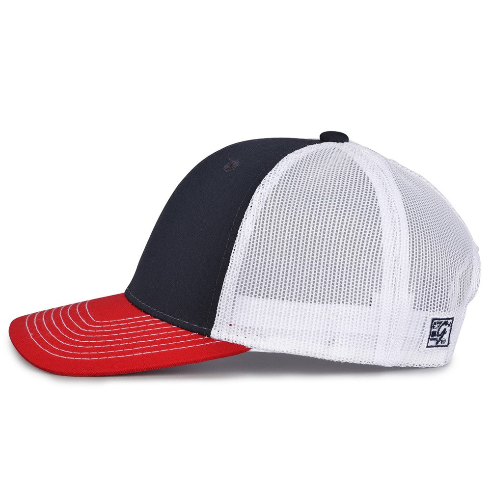 The Game Gb452e Everyday Trucker Cap - Navy Red