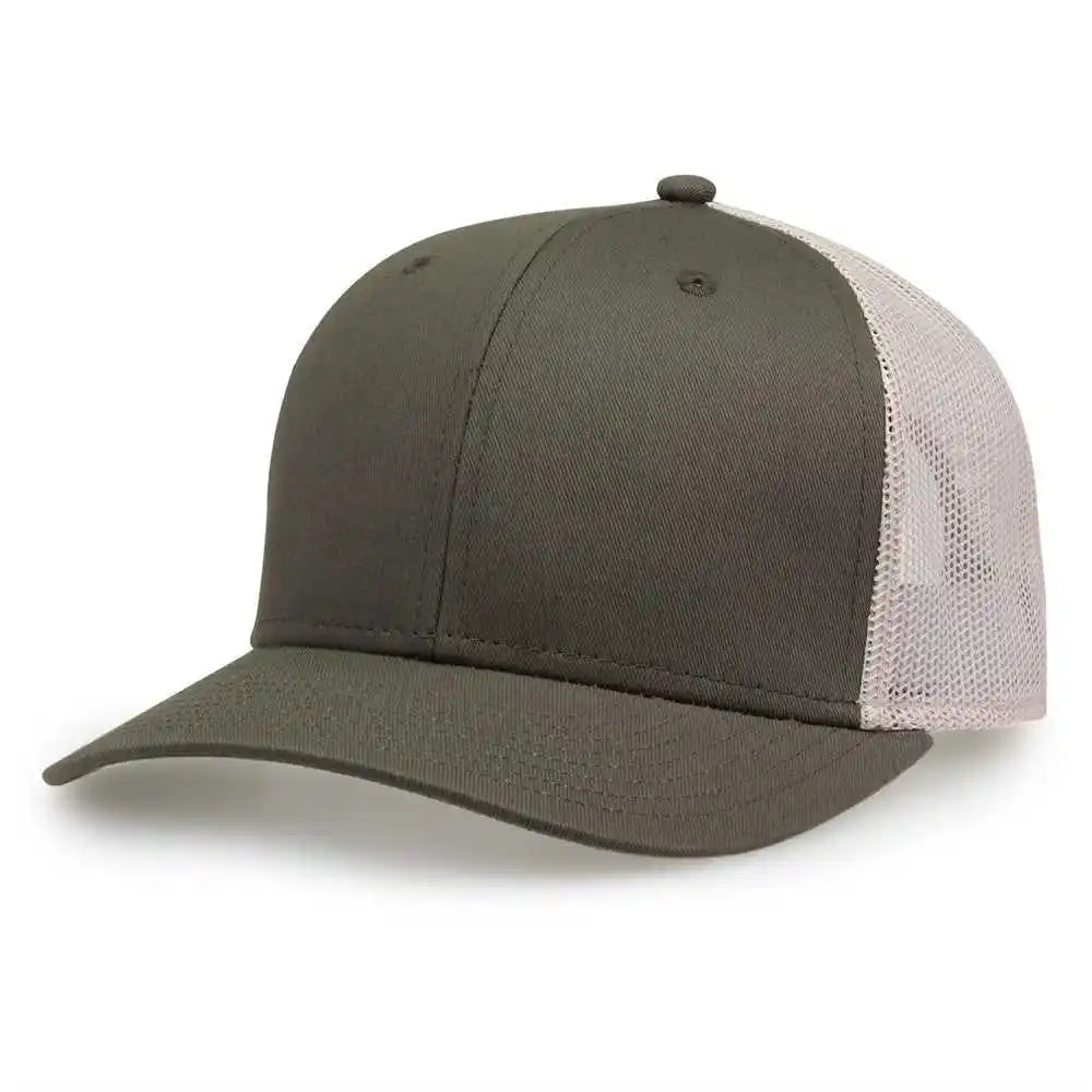 The Game Gb452e Everyday Trucker Cap - Olive White - 6 7/8’’ - 7 5/8’’